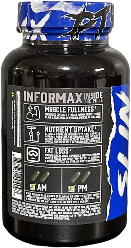 VitaBoost SLIN Max Nutrient Partitioning Complex - Increase Mass &amp Size 30 Servings (120 Capsules Pack of 1) and Pill Holder by GeoMetal™