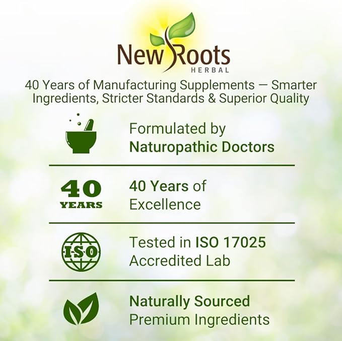 NEW ROOTS HERBAL Heme Iron Supplement | 4-in-1 Formula with Vitamin C B12 Folate for Best Absorption | Raise Hemoglobin &amp Ferritin for Women &amp Men Low-FODMAP (30 Capsules)