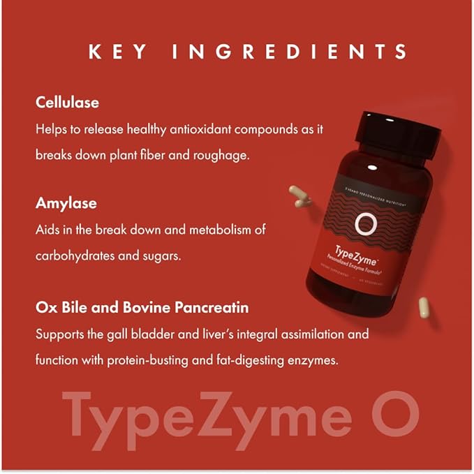 D'Adamo Personalized Nutrition TypeZyme - Digestive Enzyme (Blood Type O)
