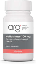 Allergy Research Group - Nattokinase Supplement NSK-SD 2000 FU 100mg - Cardiovascular/Circulatory Health - 60 Softgels