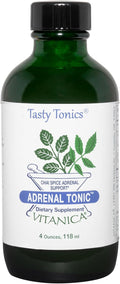 Vitanica Adrenal Tonic Adrenal Supplement &amp Support Alcohol Free Vegan/Vegetarian Chai Spice Flavor 4 Ounce