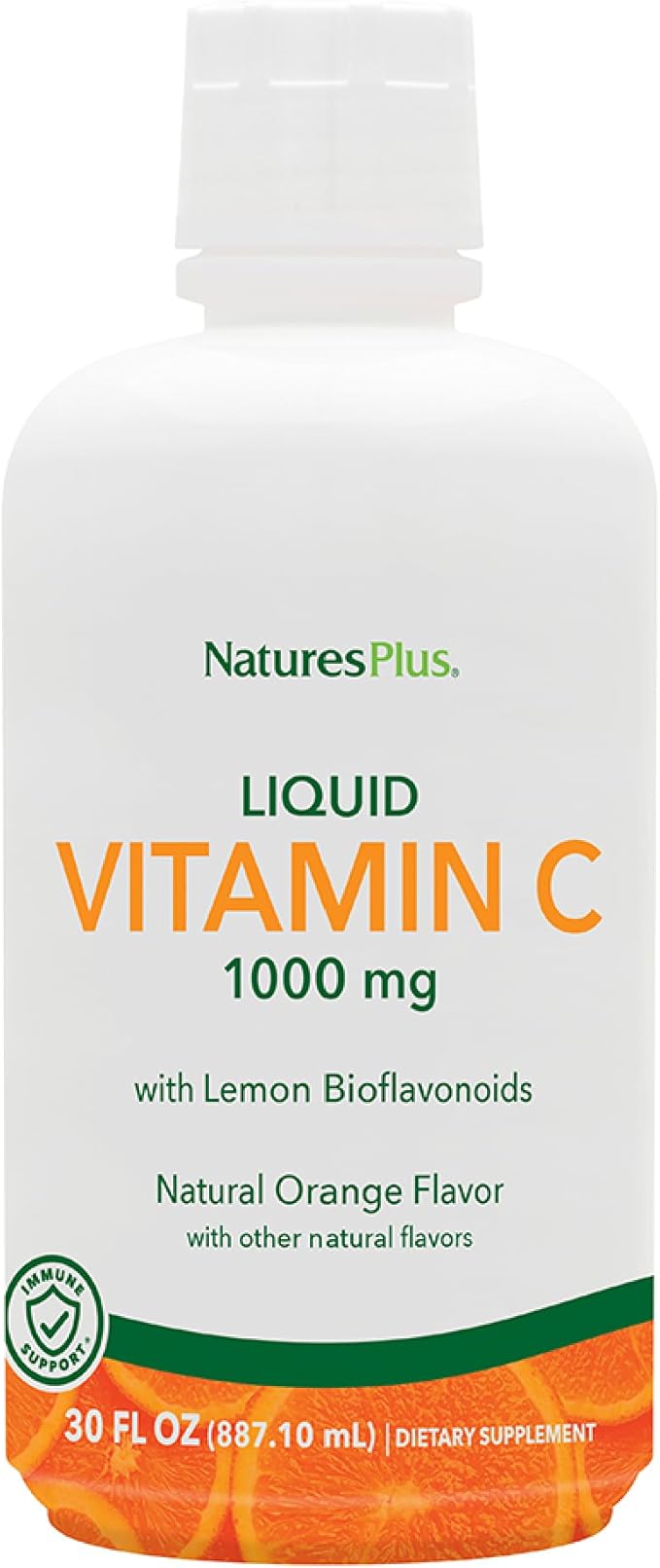 NaturesPlus Liquid Vitamin C - 1000 mg 30 fl oz - with Lemon Bioflavonoids - Vegetarian Gluten Free - 30 Servings