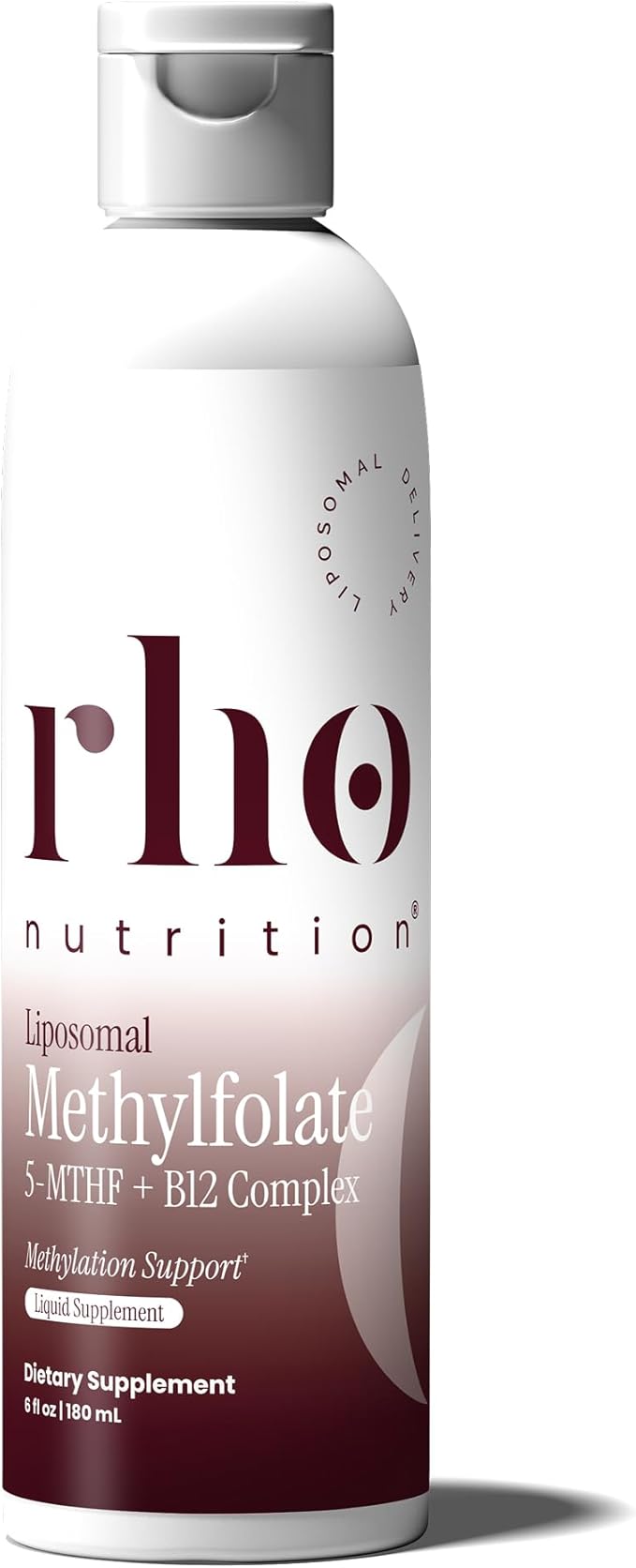 Rho Nutrition Liposomal Methylfolate 5-MTHF + B12 Complex – Ultra High Absorption Bioactive Liquid Methylated Folate &amp B12 – Supports Methylation Energy Production Mood &amp Cellular Health