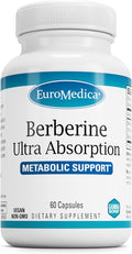 EuroMedica Ultra Absorption - Brain &amp Liver Health Support Supplement - Ultra-Absorption Support Supplement with Indian Barberry Root Extract - Vegan Capsules Aid Metabolic Health - 60 Capsules