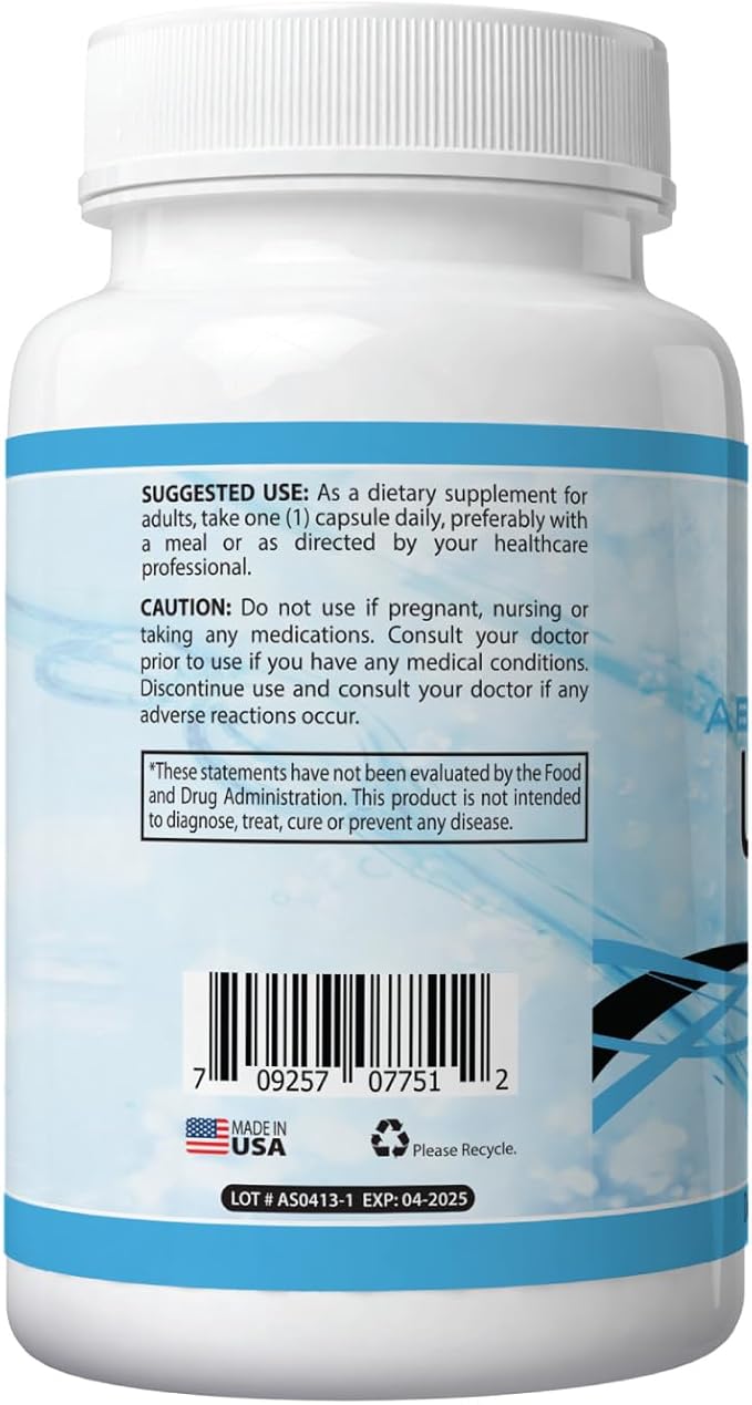 Absonutrix Uridine Monophosphate (Choline Enhancer) 500mg per Capsule - 120 Vegetable Capsules Memory Made in USA
