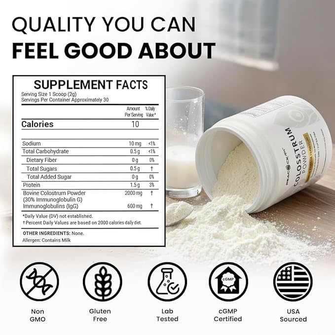 Colostrum + Reds and Greens Powder Virtual Bundle Reds and Greens 11.64 Oz 30 Servings and Unflavored Bovine Colostrum 60 G 30 Servings Non GMO Gluten Free