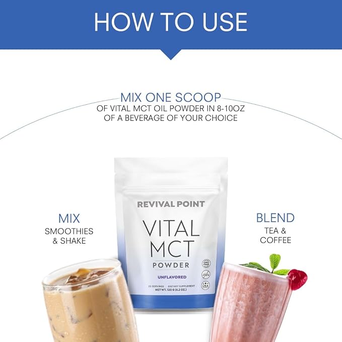Premium Unflavored MCT Oil Powder with Keto Electrolytes- Creamer for Coffee Tea and Shakes- Includes 15x Bioavailable Chromium Picolinate C10 and C8 MCT Oil Derived from Coconuts – 120 Grams