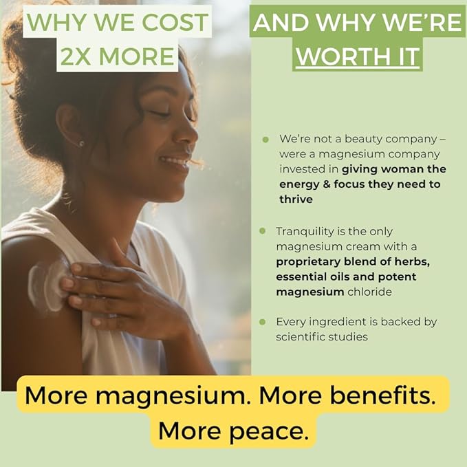 Rooted In Starter Set Includes Tranquility Rest &amp Relief Magnesium Cream - Infused with 500mg Pure Magnesium Herbs &amp Essential Oils - Non Greasy Perfect Self-Care Gifts for Adults &amp Kid