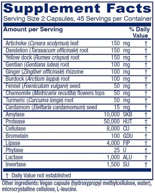 Vitanica Bitters Extra Digestion Support Vegan 90 Capsules