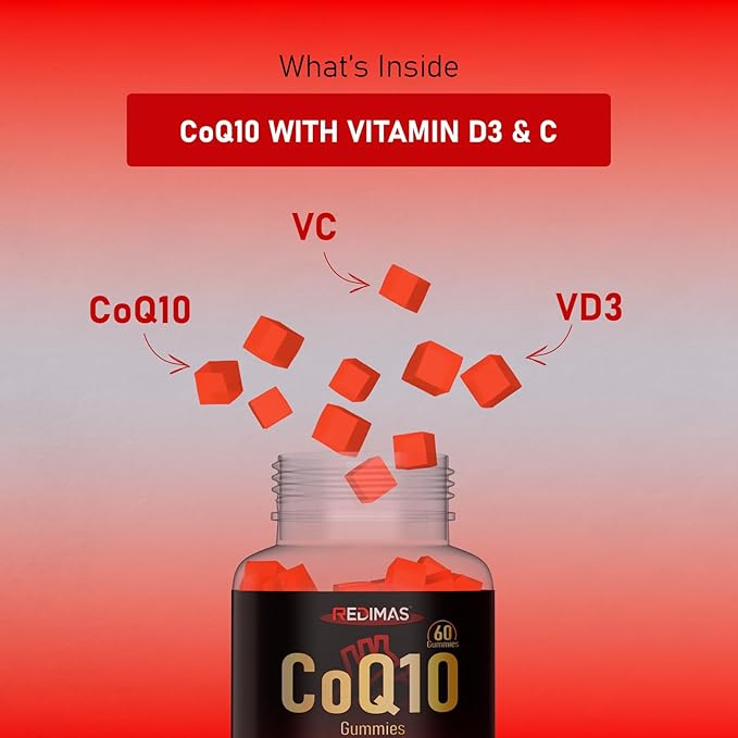 CoQ10 Gummies for Adults Fruit Flavored 60 Gummies