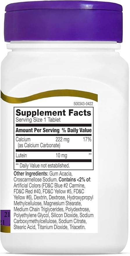 21st Century Lutein 10 mg - 60 Tablets Pack of 3