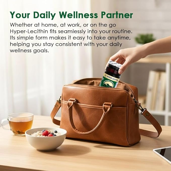 Nu-Health Hyper Lecithin Brain &amp Circulation Support – Soy Lecithin with Ginkgo Biloba Grape Seed Extract &amp Vitamin E – Cognitive Function Memory &amp Focus Supplement 200 Softgels