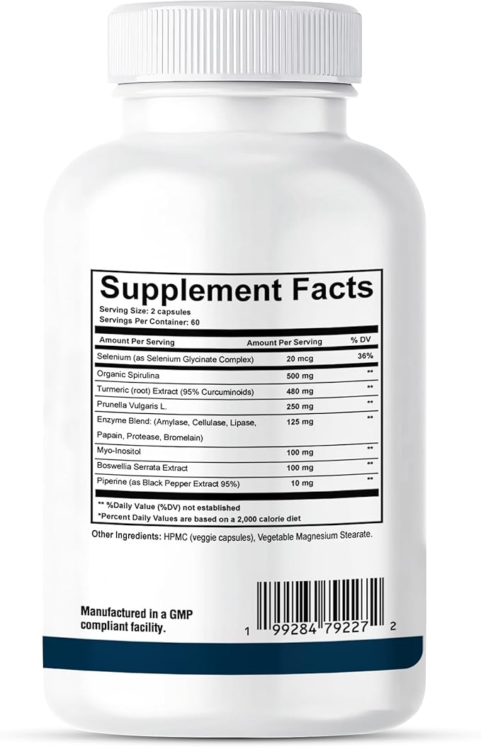 Dr. Westin Childs Thyroid Nodule Support Supplement for Shrinking &amp Reduced Gland Size Health &amp Control for Women &amp Men: Boswellia Turmeric Myo-Inositol Selenium Prunella Vulgaris 120