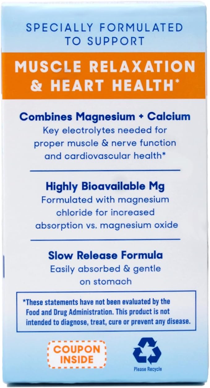 Slow Mag Magnesium Chloride and Calcium 60 Tablets each (Value Pack of 5)