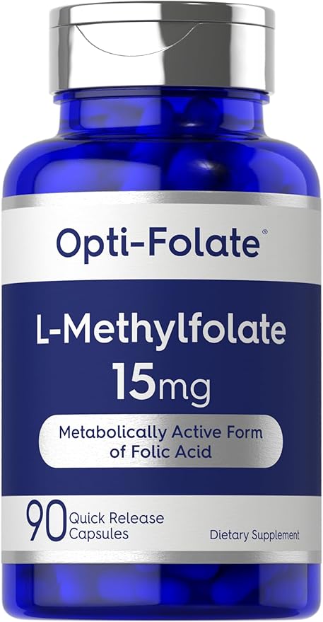 Carlyle L Methylfolate 15mg | 90 Capsules | Max Potency | Optimized and Activated | Non-GMO Gluten Free | Methyl Folate 5-MTHF | by Opti-Folate