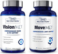 1MD Nutrition MoveMD &amp VisionMD Joint Support &amp Eye Care - Collagen Hyaluronic Acid Astaxanthin OptiLut Lutein Zeaxanthin
