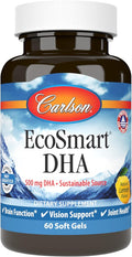 Carlson - EcoSmart DHA 500 Sustainable Source Supports Healthy Vision &amp Brain Function Lemon 60 soft gels