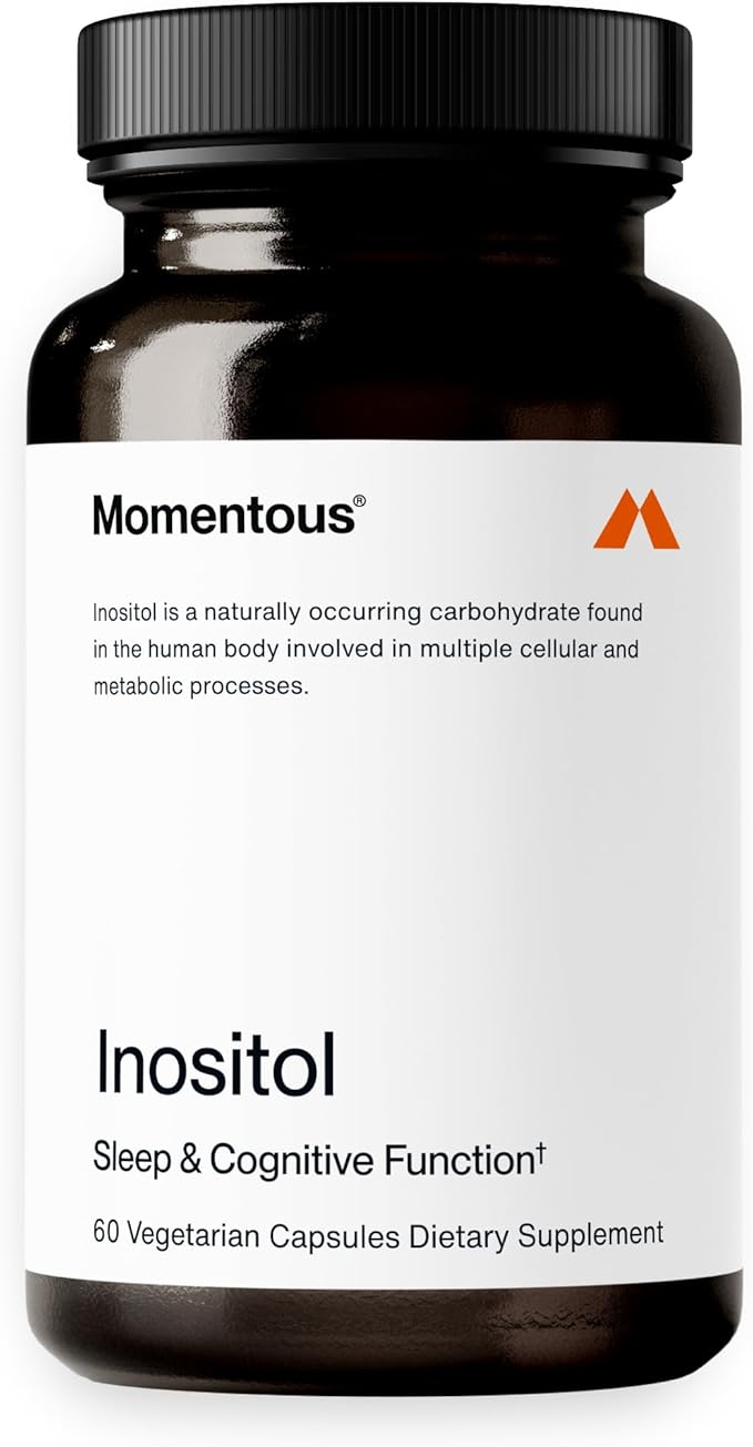 Momentous Inositol Supplement - Myo-Inositol for Mood Balance Cognitive Function &amp Rest Quality Support - Vegan - GMO- &amp Gluten-Free - NSF Certified for Sport - 60 Servings