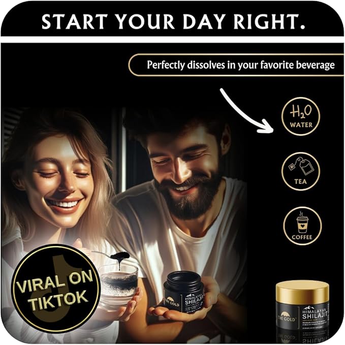 THE GOLD Shilajit Resin | Shilajit Pure Himalayan Organic Shilajit for Men &amp for Women Lab Test in USA Grade A+ All Natural Dietary Supplement with Fulvic Acid + Trace Minerals | 50 Grams 100 Serv