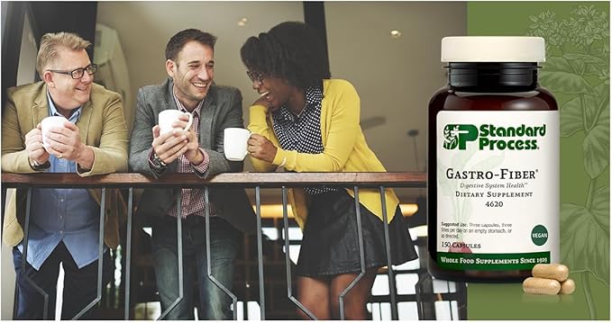 Standard Process Gastro-Fiber - Prebiotic Supplement for Digestive Health - Supports Gut Health with Apple Pectin - Maintains Immune Response - Vegan &amp Non-Soy - 150 Capsules (50 Servings)