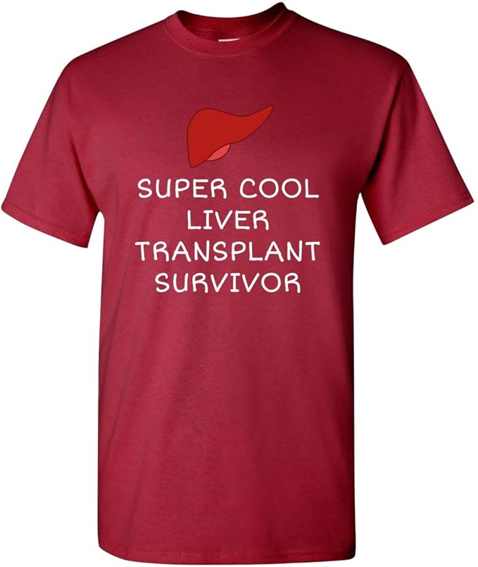 realpeoplegoods Liver Recipient Shirt - Liver Transplant - Liver Donation Liver Crimson
