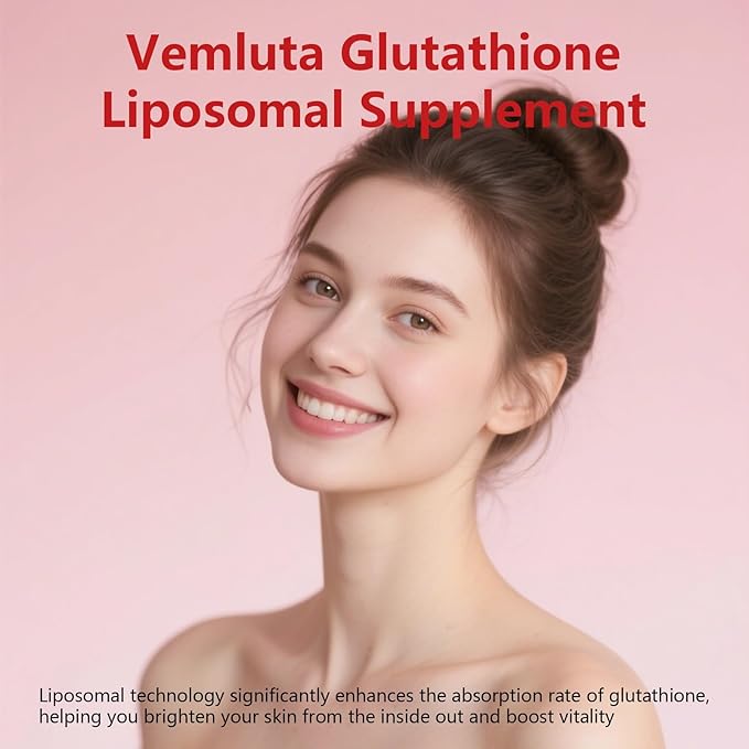 2 Packs 2500MG Liposomal Glutathione Gummies 2X Absorption Liposomal Glutathione for Women-Complex L-Cysteine Antioxidant Skin &amp Liver Support Strawberry Flavor 120 Count