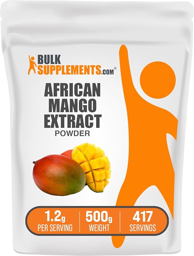 BulkSupplements.com African Mango Extract Powder - Irvingia Gabonensis African Mango Powder - Gluten Free 1.2g per Serving 500g (1.1 lbs) (Pack of 1)