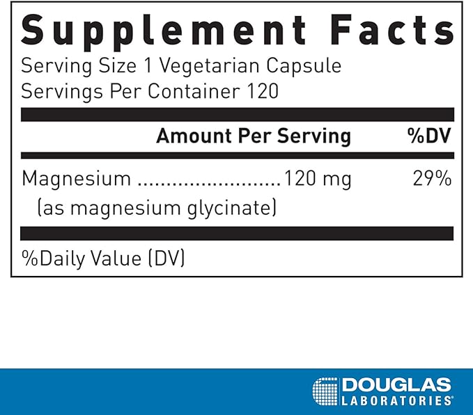 Douglas Laboratories - Magnesium Glycinate - Supports Normal Heart Function and Bone Formation - 120 Capsules