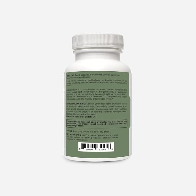 HormoneSynergy Cholest Protect - Citrus Bergamot - Bergamonte® Berberine and Curcumin C3 Complex® 90 Capsules Dietary Supplement by RetzlerRx®