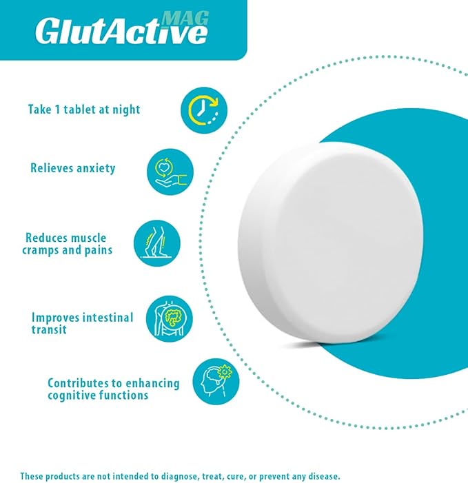 MAG | 750mg of Magnesium Glycinate Taurate Aspartate Gluconate &amp Citrate for Muscles Nerves &amp Energy | High Absorption | Sugar Free | 60 Chewable Tablets