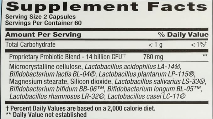 Now Pb 8 Pro-biotic Acidophilus Caps Vegetarian 120caps X 2