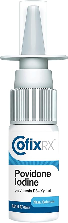 Nasal Cleanse Solution Spray Povidone Iodine with Vitamin D3 &amp Xylitol Cleans Nasopharynx For Cold Allergy Sinus Relief Laboratory Tested Patented Formula Fast Acting &amp Long Lasting 3 pk
