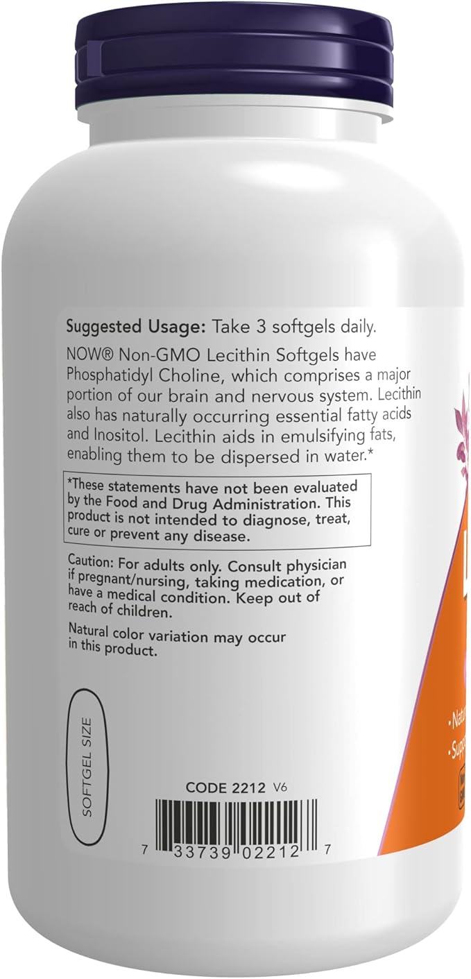 NOW Supplements L-Arginine 1000 mg Nitric Oxide Precursor* Amino Acid 120 Tablets &amp Supplements Lecithin 1200 mg with Naturally Occurring Phosphatidyl Choline 200 Softgels