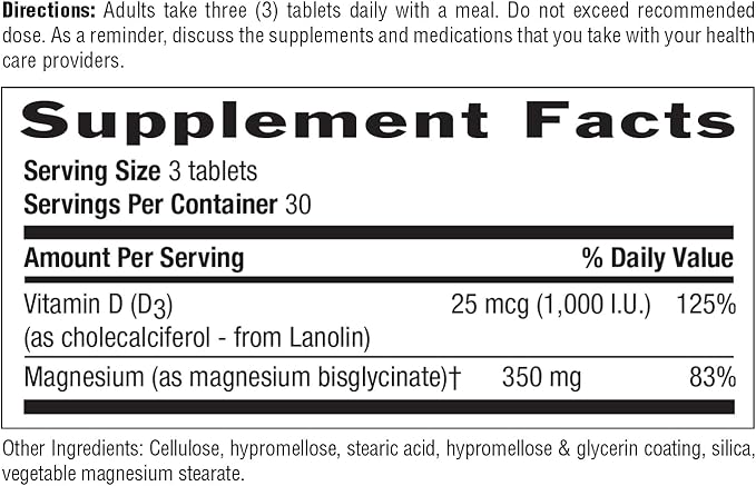 Country Life High Absorption Dual Action Magnesium Glycinate 90 Tablets