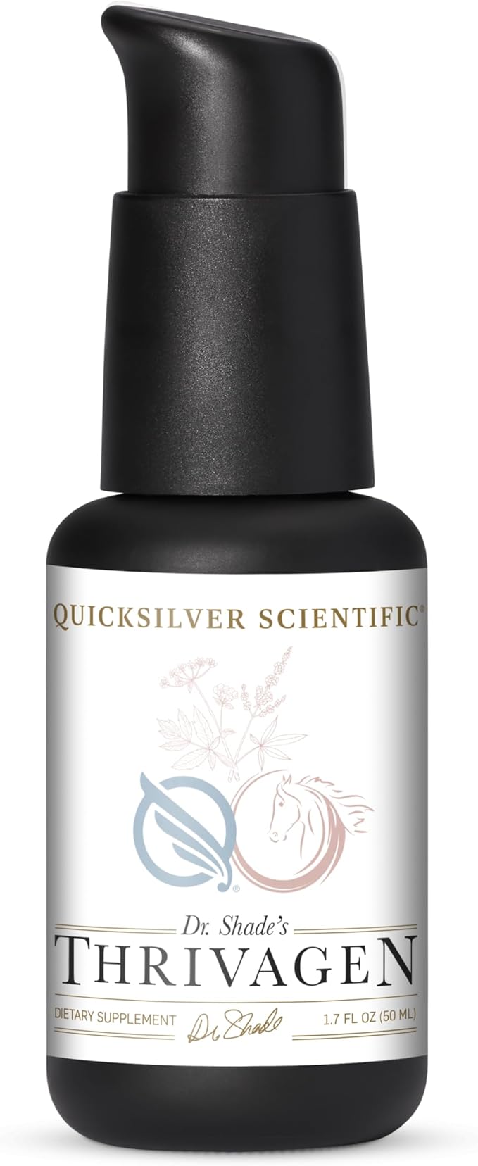 Quicksilver Scientific Thrivagen - Women's Health Supplement with 15 Energy Hormone Balance &amp Adrenal Support Botanicals - Adaptogenic Herbs with Shatavari Rhodiola &amp Maca Root (1.7oz / 50ml