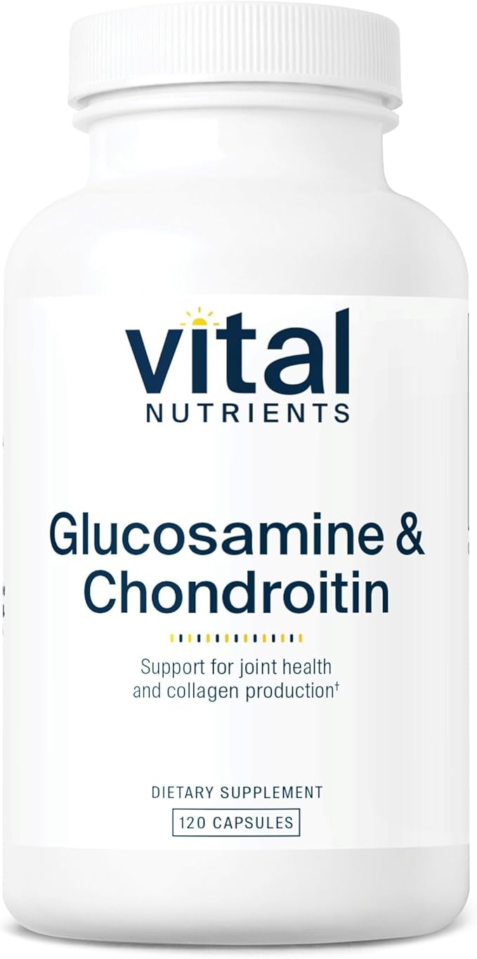Vital Nutrients Glucosamine &amp Chondroitin - Healthy Cartilage Mobility and Joint Support Supplement - Gluten Dairy Soy Free - Non-GMO - 120 Capsules