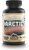 Earth Fed Muscle Arctic Advantage Krill Oil 500mg softgels Omega-3 DHA &amp EPA for Heart Brain Eye &amp Joint Health Support No Fishy Aftertaste Non-GMO Gluten-Free Antartic Krill Oil - 60 Ca