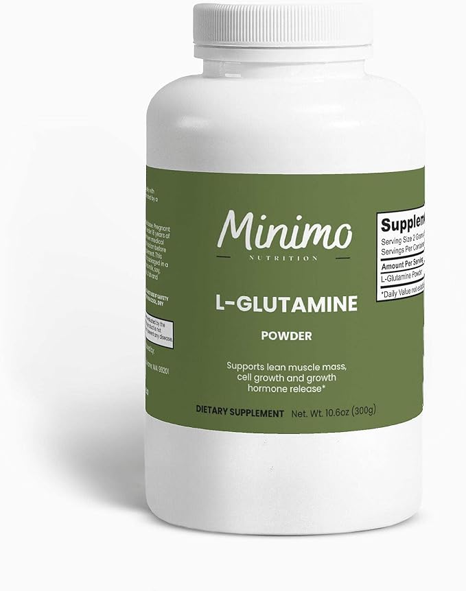 L-Glutamine Powder for Lean Muscle GI Health Immune Function Non GMO No Fillers Vegan 150 Servings 10.6 oz.