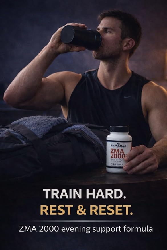 Beverly International ZMA 2000 90 Capsules. BI’s Formulation is Designed to Improve Muscle Strength Endurance Immune System Support and Recovery Post Training. Zinc Magnesium Aspartate + Vitamin B6