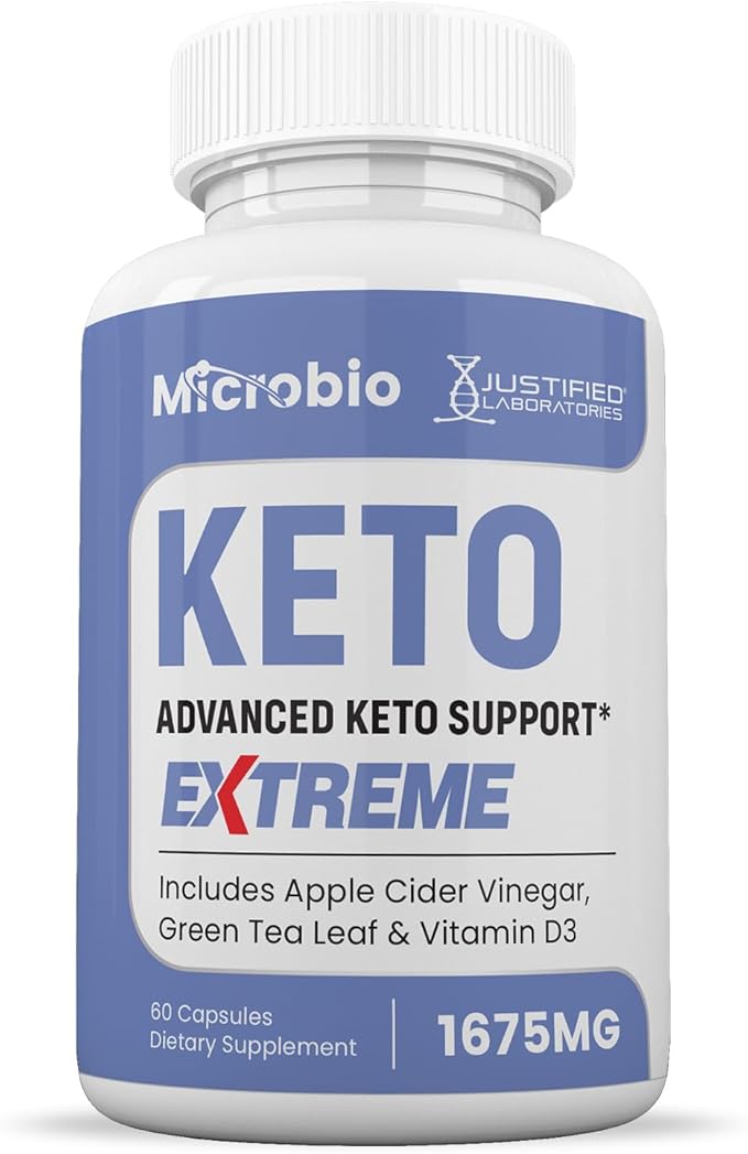 Microbio Keto ACV Extreme Pills 1675MG Keto Support Blend Capsule Alternative to Keto ACV Gummies Formulated with Apple Cider Vinegar Extra Virgin Olive Oil Powder Green Tea Leaf 60 Capsules