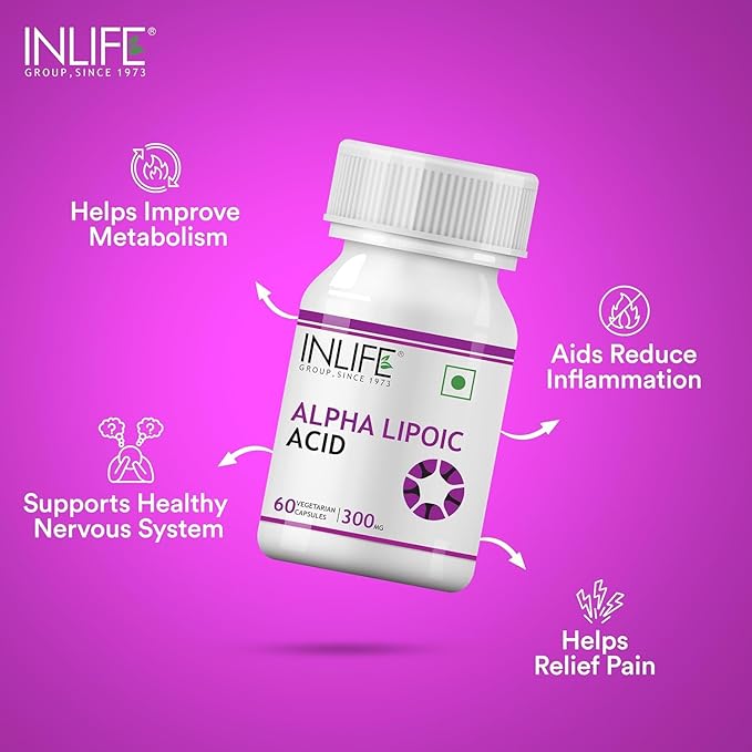 Viva Alpha Lipoic Acid ALA Universal Antioxidant Supplement 300 mg - 60 Vegetarian Capsules (Pack of 2 120)