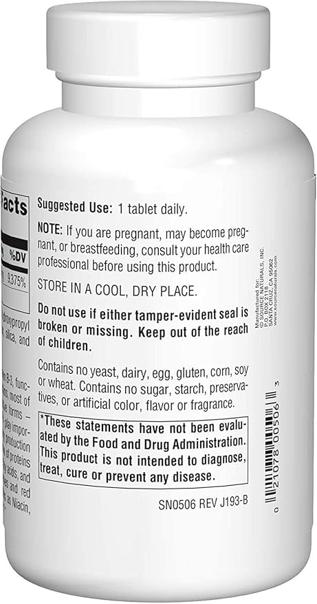 Source Naturals Niacinamide 1500mg 100 Tabs (2 Pack)