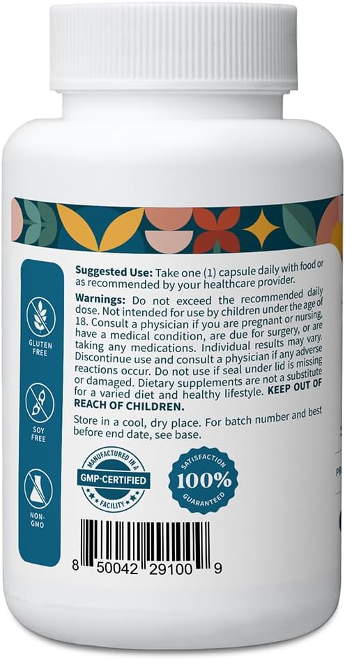 Pattern Wellness Vitamin K2 &amp D3 Supplement with Calcium – Bone Health Circulatory Wellness &amp Immune Support - Non-GMO - 60 Capsules