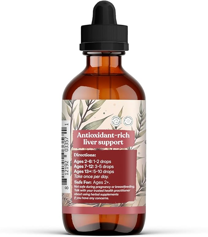 Earthley Wellness Vitality Oil Liver Immune and Gut Health Support Helps Elimate Toxins and Supports Liver Health Zero Flavors Colors Zero Added Sugars Allergens (2oz)