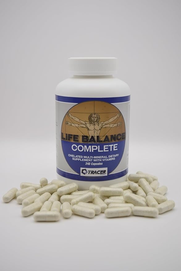 Life Balance Complete - Chelated Multi-Mineral Dietary Supplement with Vitamins - with Real Amino Acid Chelated Trace Minerals - Fill The Gaps in Your Nutrition - Made in The USA - 240 Capsules