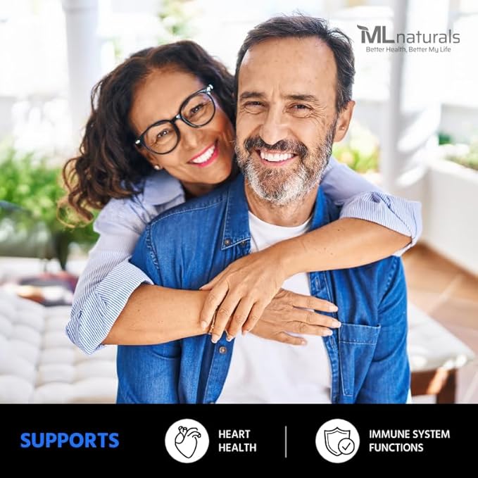 ML Naturals CoQ-10 100mg (Per Serving) – 240 Vegetable Capsules – Supports Heart Health &amp Immune Function