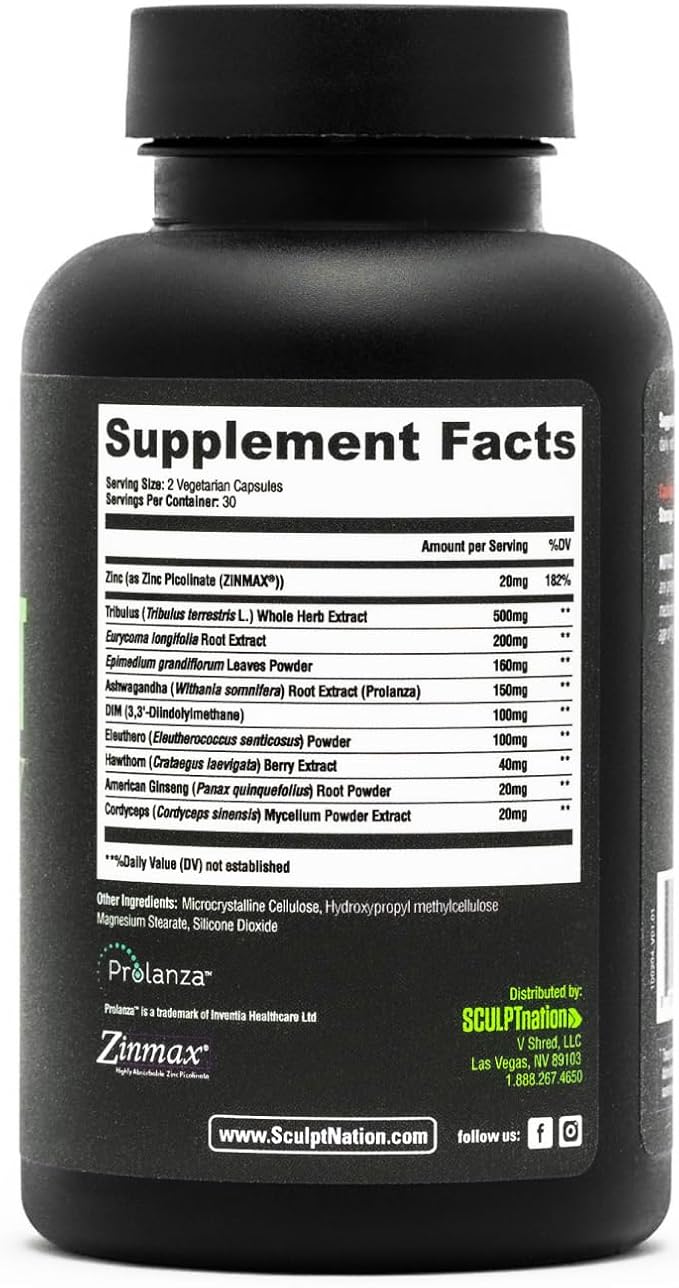 Sculpt Nation by V Shred Test Boost Max and BCAA Fruit Punch Powder Bundle