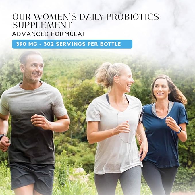Absonutrix Women’s Daily Probiotics 390 mg 4 Oz Liquid 302 Servings Made in USA Quick Absorption Quality Potent Ingredients Non-GMO GMP Certified Facility Cruelty-Free Products