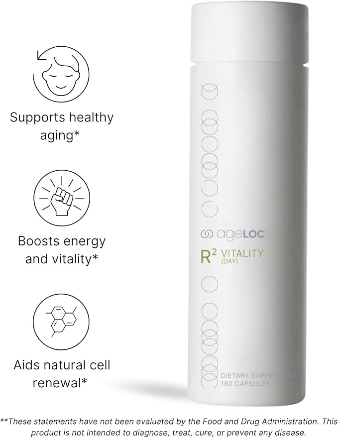 ageLOC Nu Skin R² Day - 1 Pack - Antioxidant Supplement with Resveratrol &amp Alpha-Lipoic Acid | Supports Energy Metabolic Processes &amp General Wellness