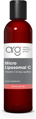 Allergy Research Group Micro Liposomal C 1000mg Supplement - Liquid Vitamin C Sunflower Phospholipids Sodium Ascorbate Organic Bioavailable Non-GMO - 4 Fl Oz